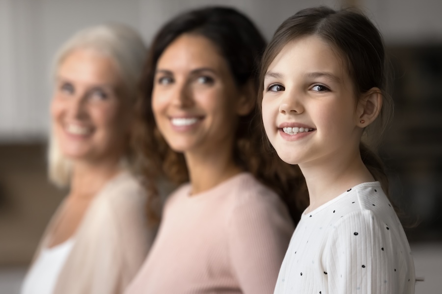 three generations of a family looking for a good family dentist near me